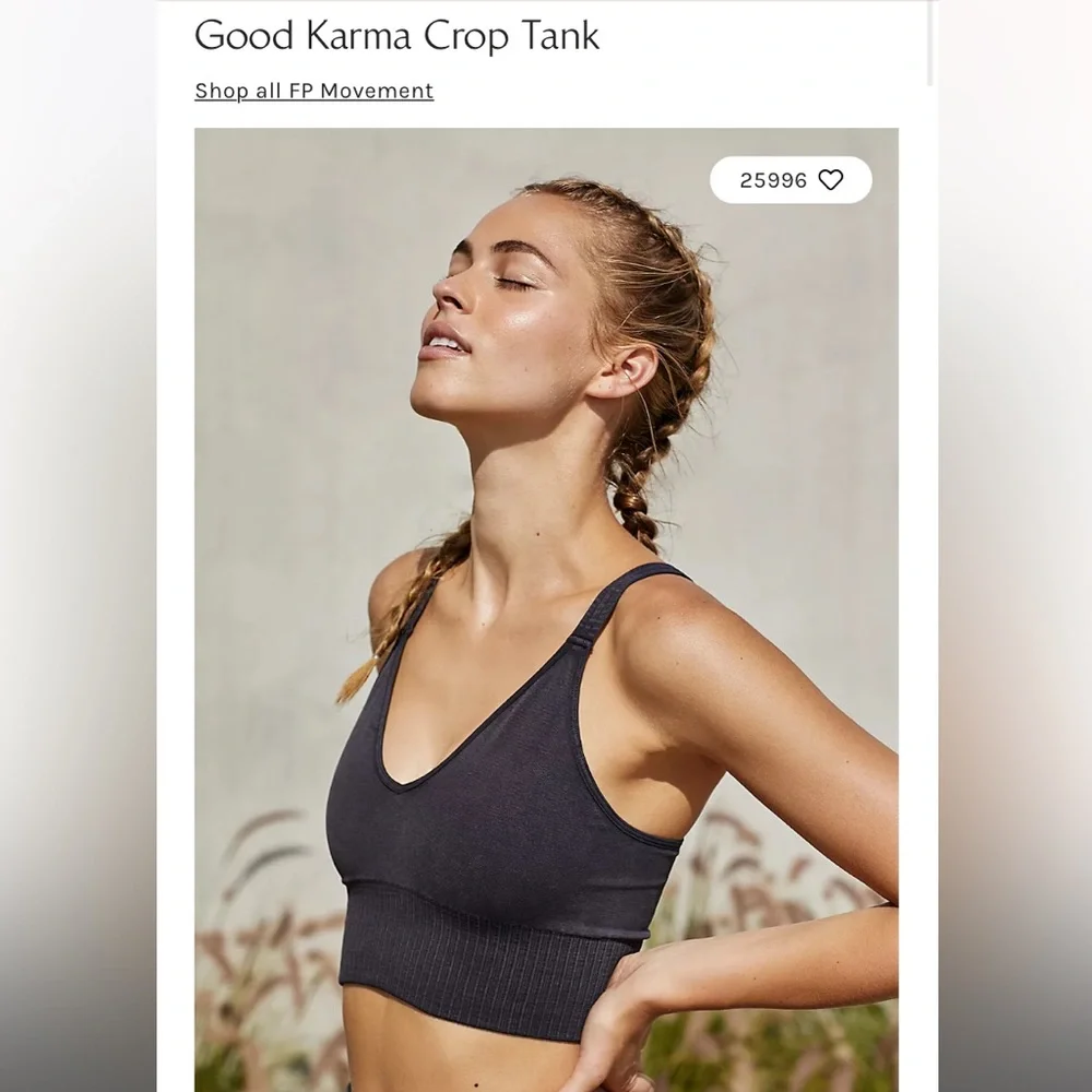 NWOT Free People Good Karma Crop tank